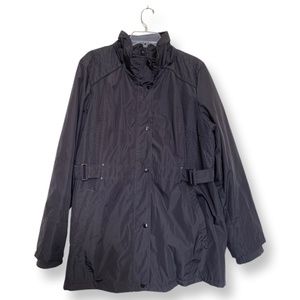 Susan Graver Black Warm Water Resistant Coat XL